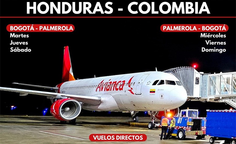 Vuelos directos Palmerola – Bogotá mejoraron conectividad aérea de&nbsp;Honduras