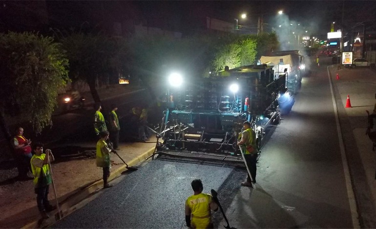 Con tecnología “Dragones” rehabilitan el bulevar&nbsp;Morazán
