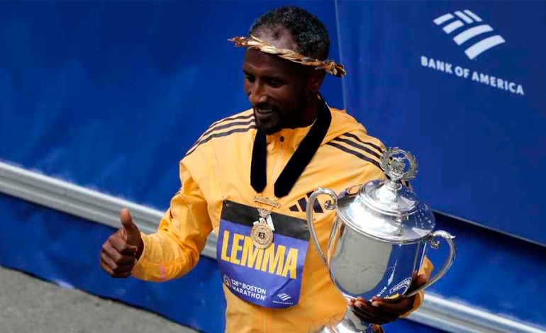 Etíope Lemma se proclamó campeón de la maratón de&nbsp;Boston