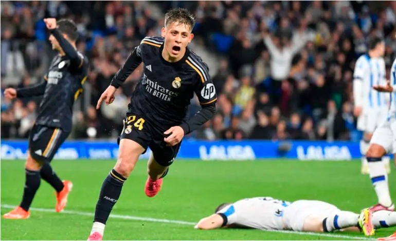 Gol de la perla turca Arda Güler dio tres puntos de oro para los&nbsp;blancos