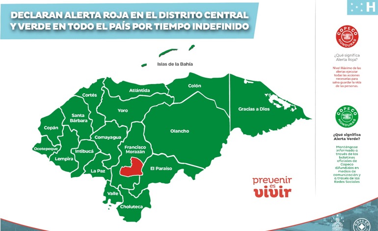 Alerta Roja en el Distrito&nbsp;Central