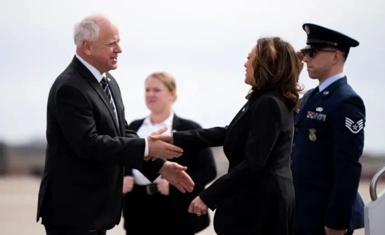 Kamala Harris escoge a Tim Walz como compañero de&nbsp;fórmula