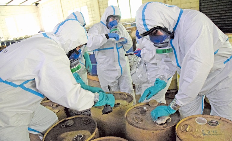 POR el MP, CTPI y FESSCO: A masiva destrucción precursores de drogas&nbsp;sintéticas