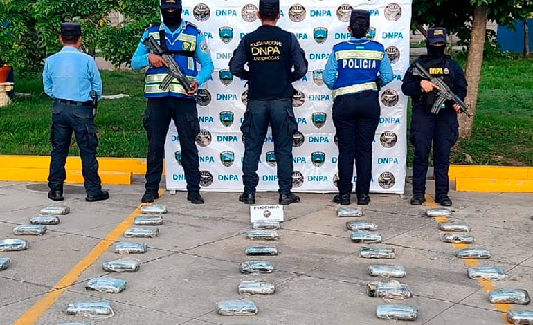 Decomisan 62 paquetes de cocaína en&nbsp;Comayagua