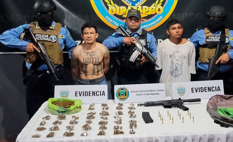DIPAMPCO captura armados y con droga a 2 cabecillas de “la&nbsp;18”