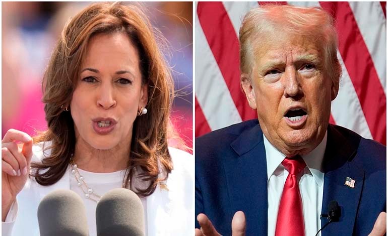 Harris y Trump&nbsp;empatados