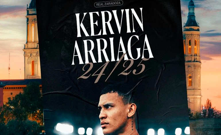 El Real Zaragoza de la segunda división de España anunció oficialmente la llega de Kervin Arriaga a su&nbsp;club.