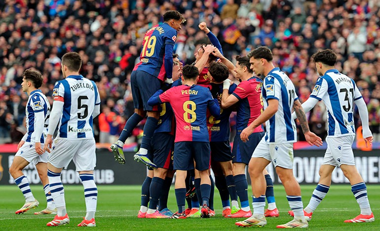 El Barcelona conservó el liderato tras goleada de&nbsp;4-0