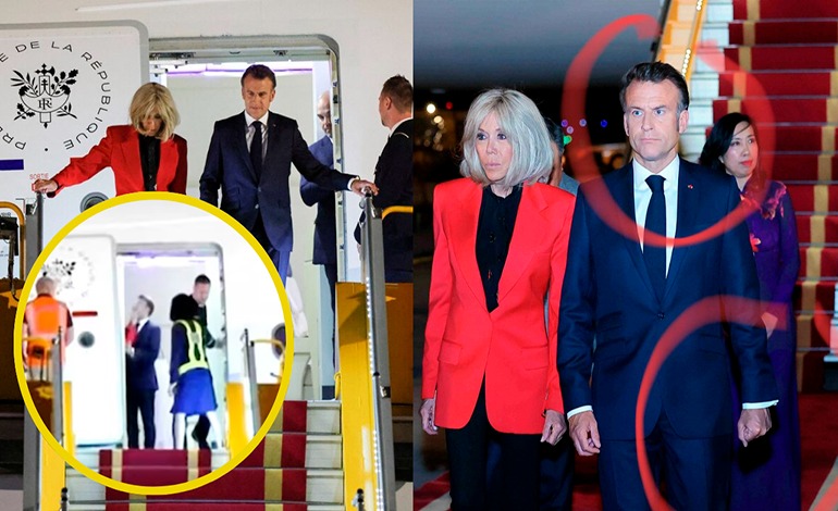 Macron aclara bofetada de su esposa, fue una&nbsp;caricia