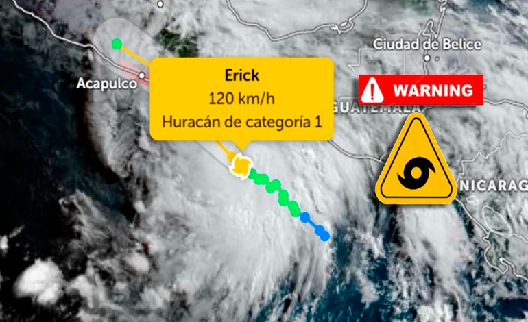 Erick se convierte en&nbsp;huracán