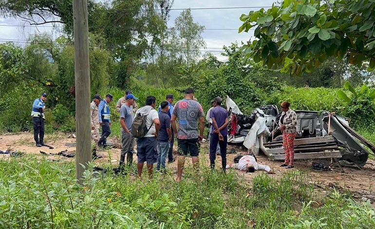 Fatal accidente de tránsito en&nbsp;Yoro