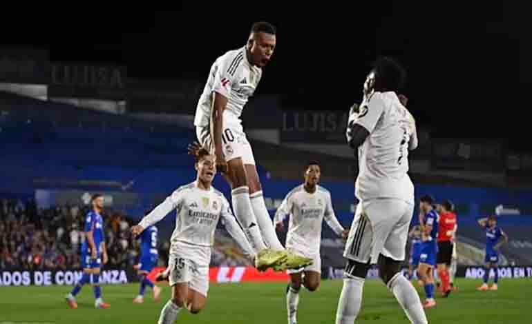 Mbappé rescata al Real Madrid en&nbsp;Getafe