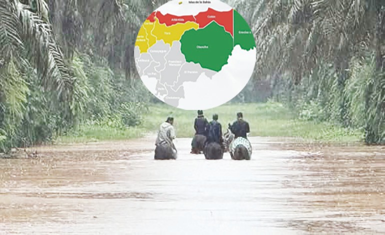 Alerta Roja por intensas lluvias y&nbsp;oleaje