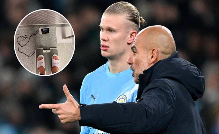 Haaland se sube a la báscula y responde a&nbsp;Guardiola