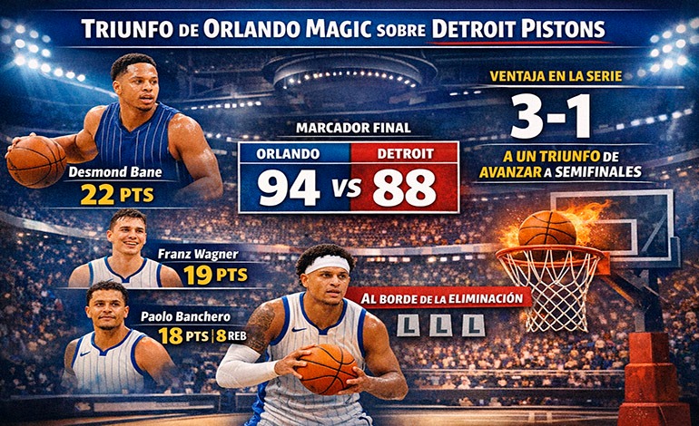 Orlando Magic pone a Detroit al borde del&nbsp;abismo