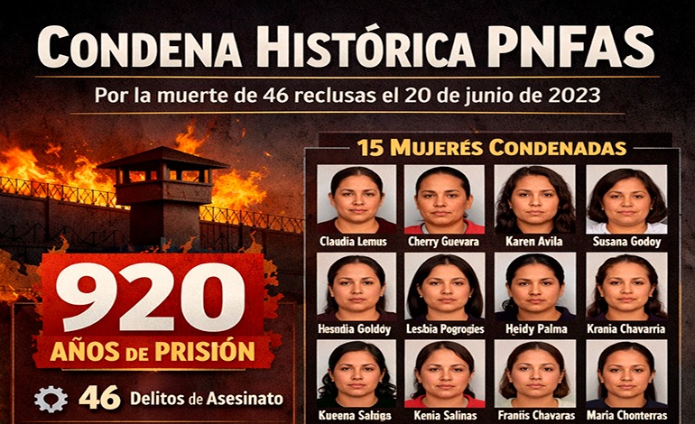 920 años de prisión por matanza en la cárcel de&nbsp;mujeres